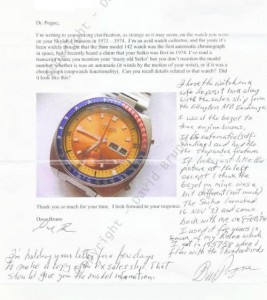 Pogue Seiko letter