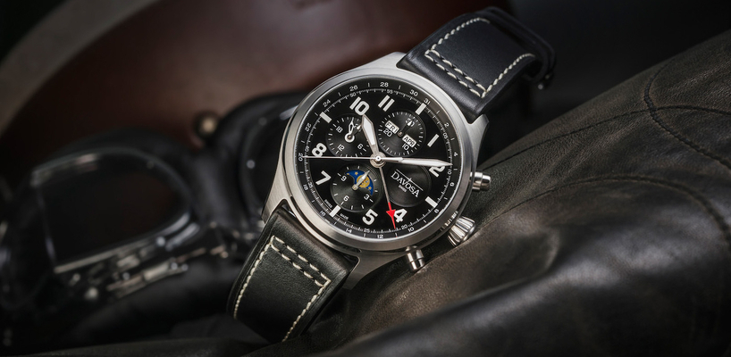 DAVOSA – Introducing the NEW Newton Pilot Moonphase Chronograph