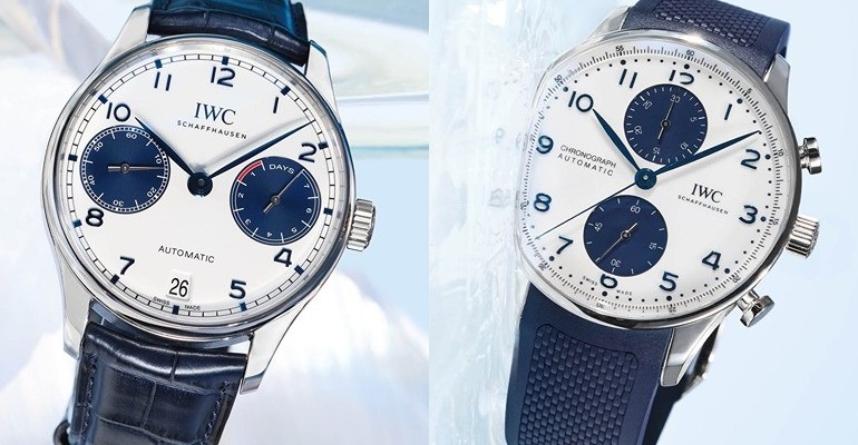 Reviewing the IWC Portugieser White and Blue IW500715 & IW371620 Watches